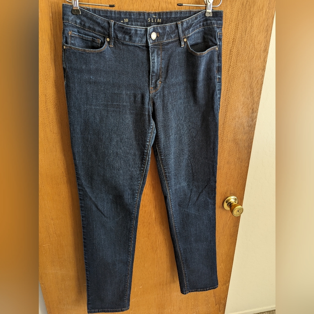 WHBM Mid-Rise Slim Jeans, Size 10